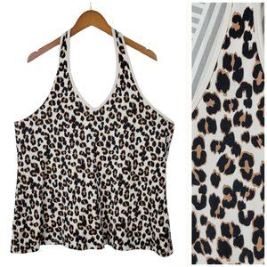 Torrid Plus size 4X 26 shirt Halter Top Animal Cheetah Leopard Print Womens